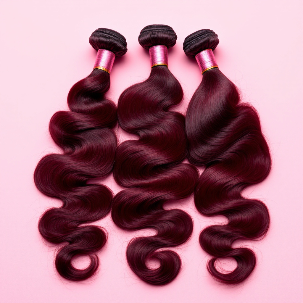 π· Brazilian Burgundy 99J Body Wave Bundles