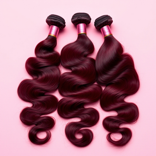 🍷 Brazilian Burgundy 99J Body Wave Bundles