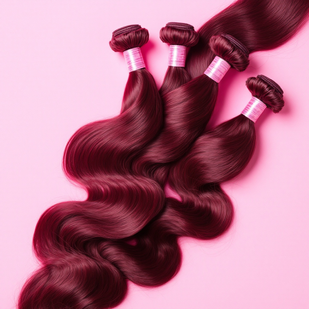 🍷 Brazilian Burgundy 99J Body Wave Bundles